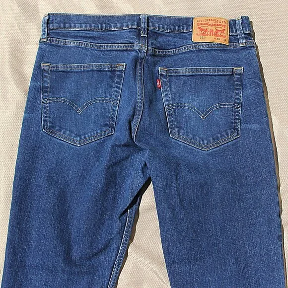 Levi's 511 Tall and Slim Fit Men's Dark Wash Jeans W36 x L36 - Picture 4 of 10